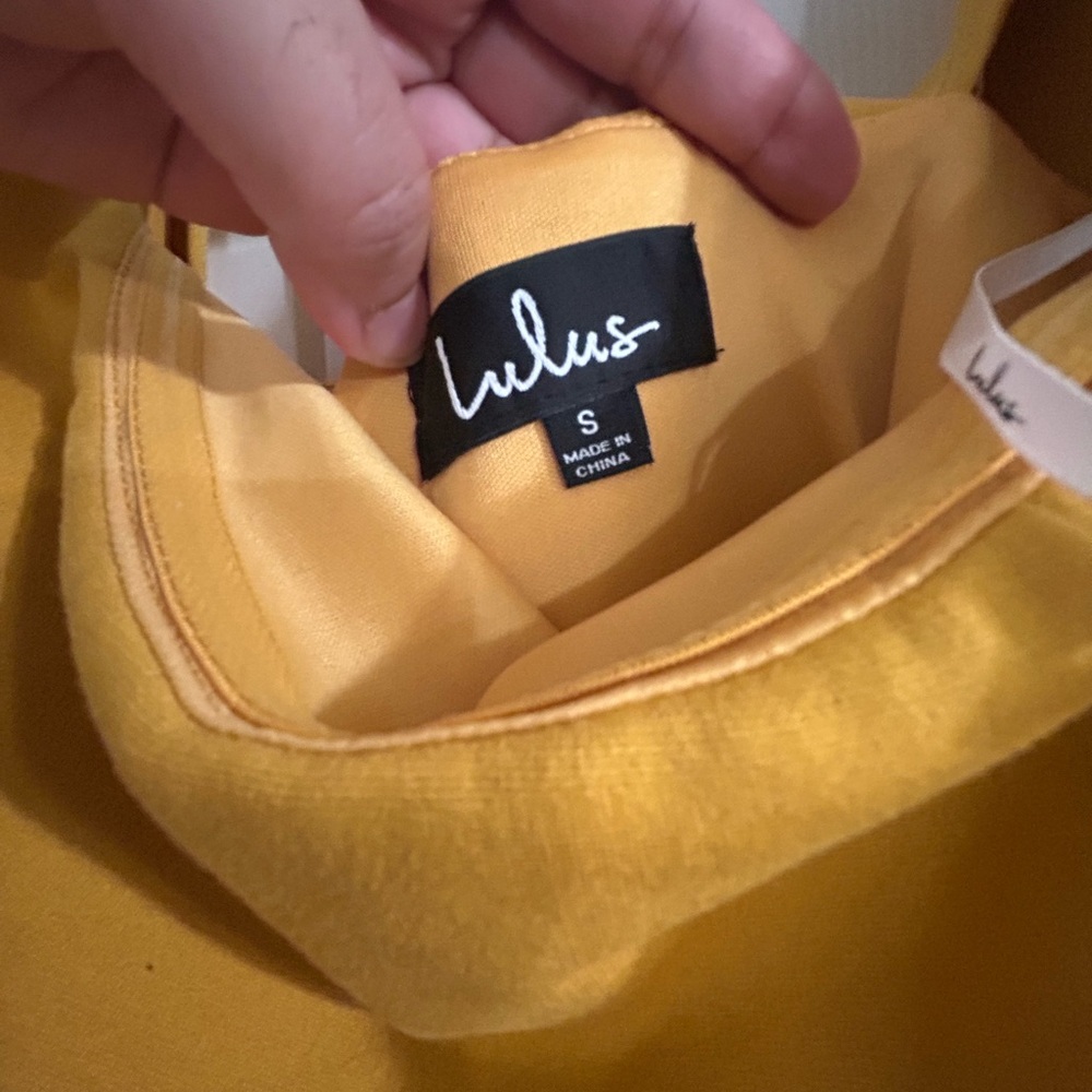 Lulu's Golden Ruffle Holiday Mini Dress - Picture 5 of 10